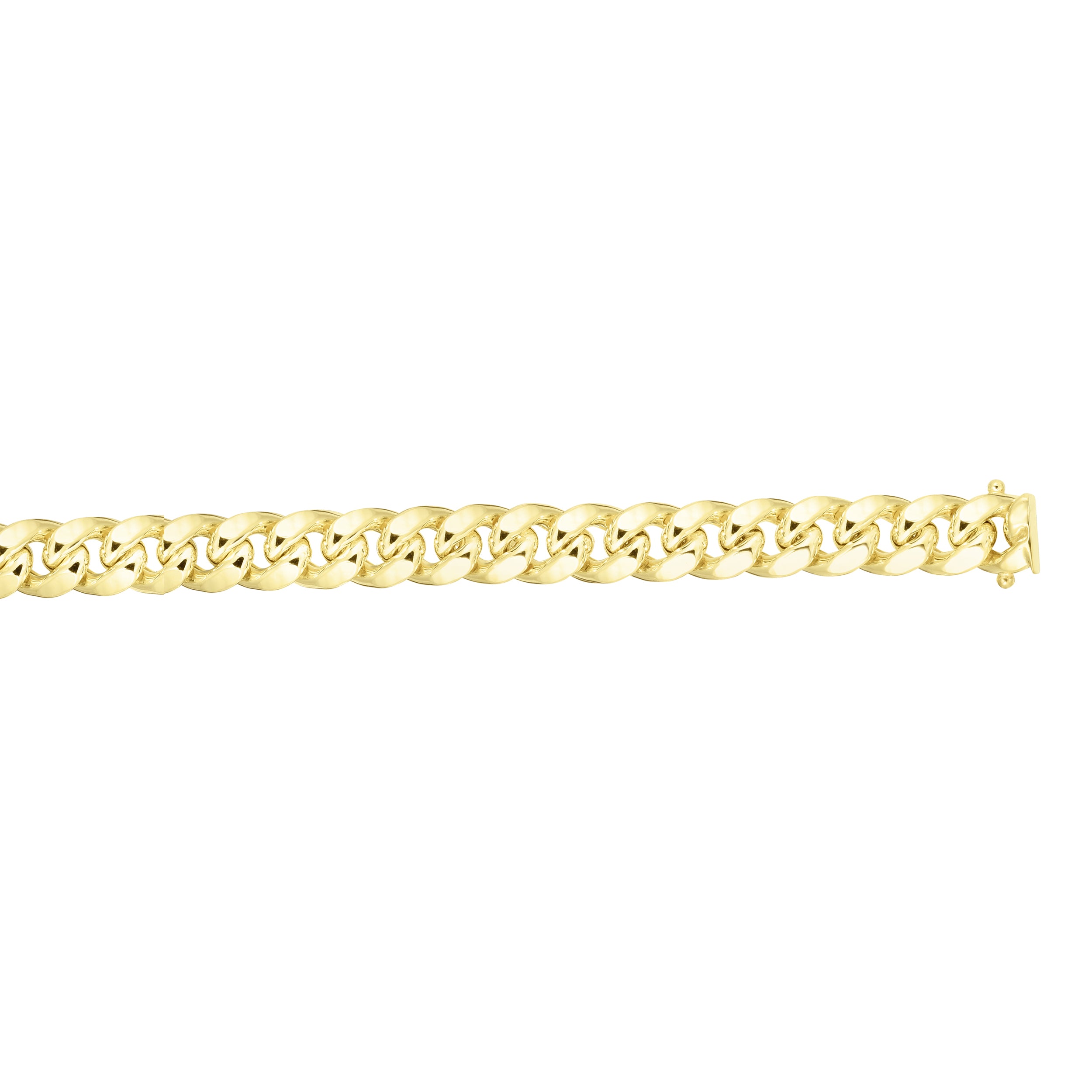 10K Yellow Gold 6.6mm Semi-Solid Classic Miami Cuban 26" Chain with Box Lock