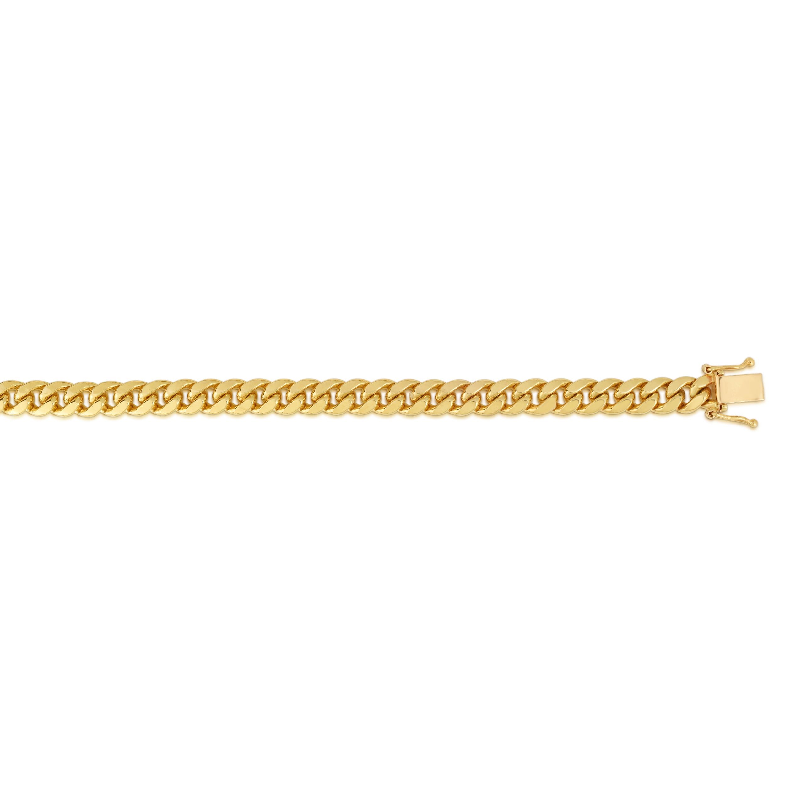 10K Yellow Gold 8.2mm Classic Miami Cuban 26" Chain with Box Lock