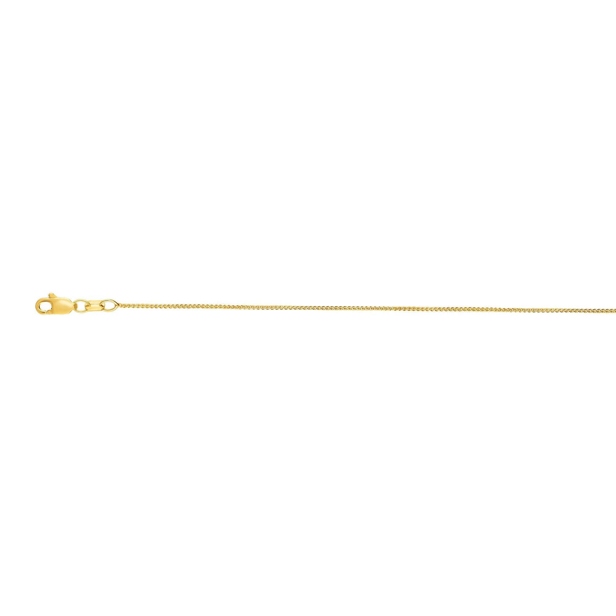 10K Yellow Gold .6mm Wheat 18" Chain with Lobster Lock