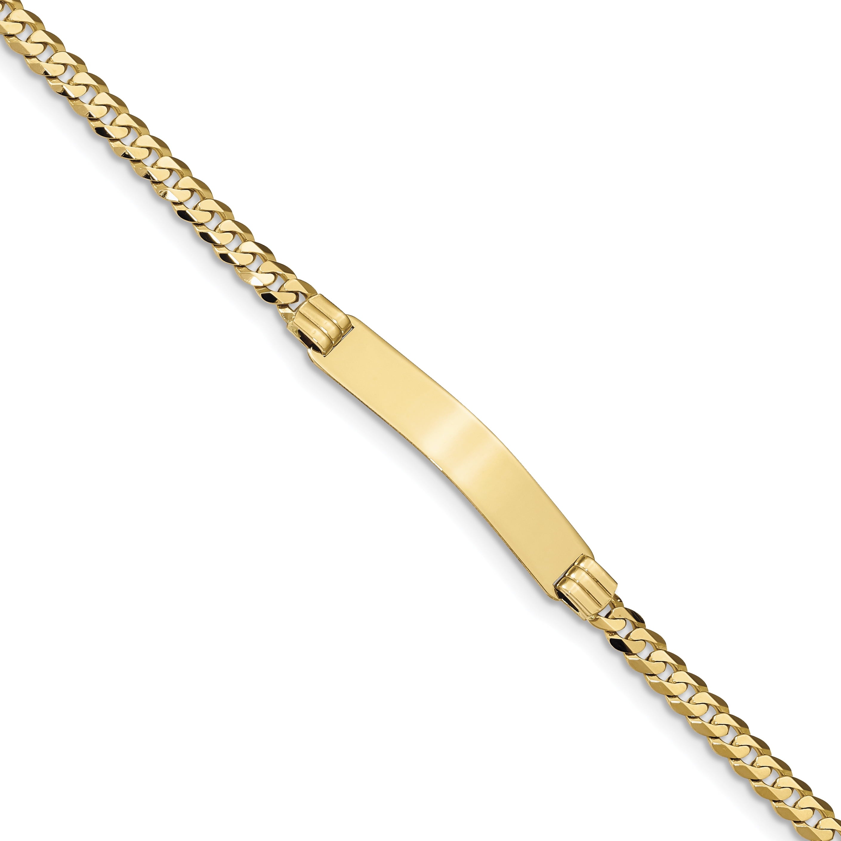 14K Curb Link ID Bracelet