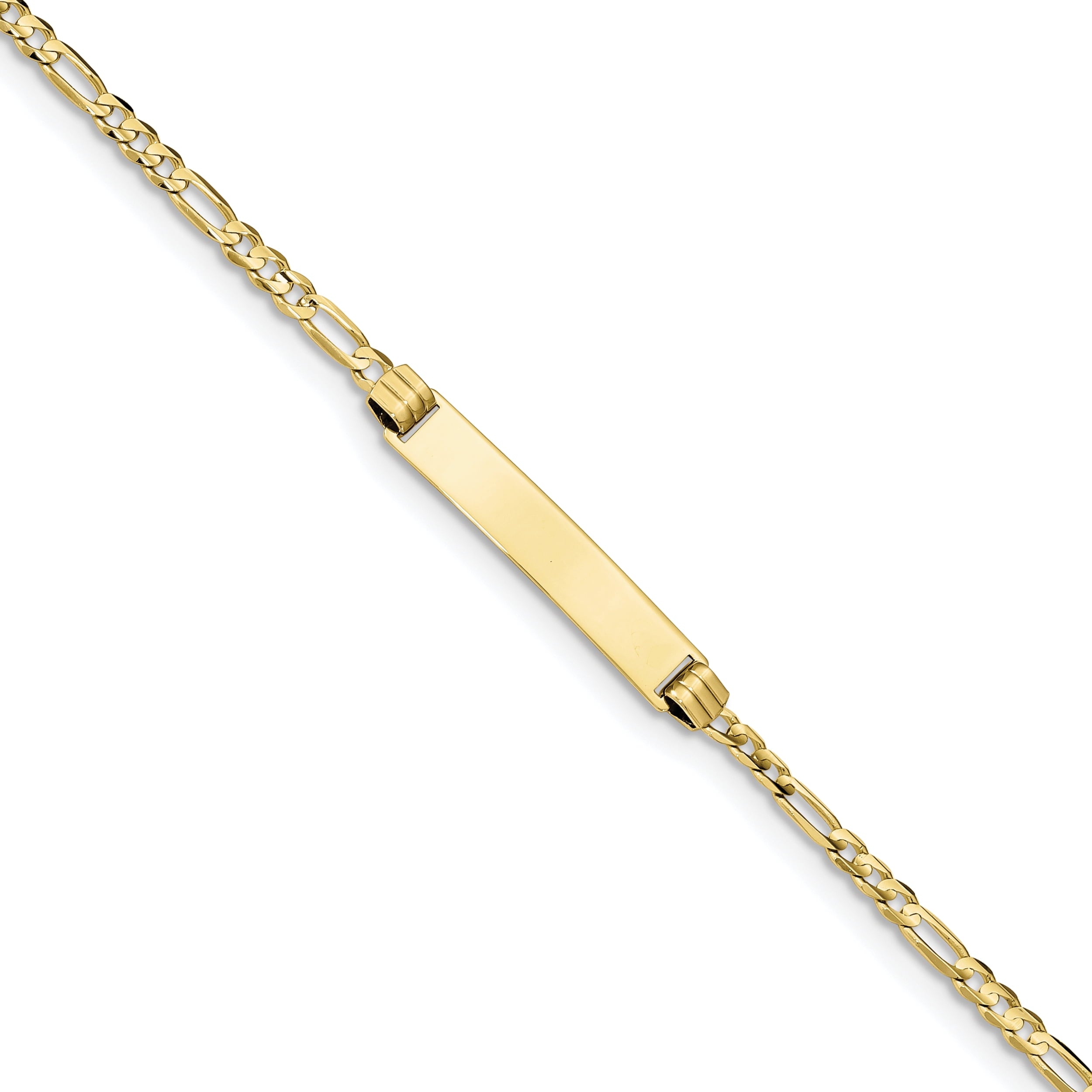 10k Figaro Link ID Bracelet