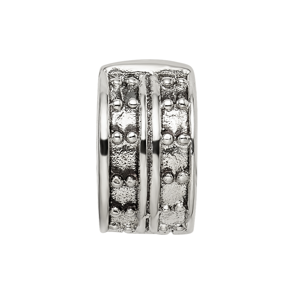 Sterling Silver Reflections Hinged Dotted Clip Bead