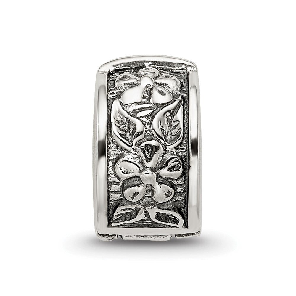 Sterling Silver Reflections Hinged Floral Clip Bead