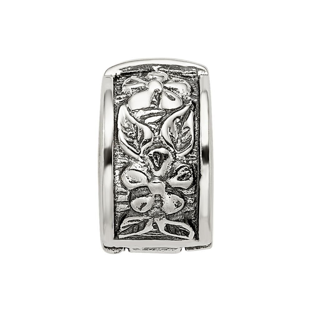 Sterling Silver Reflections Hinged Floral Clip Bead