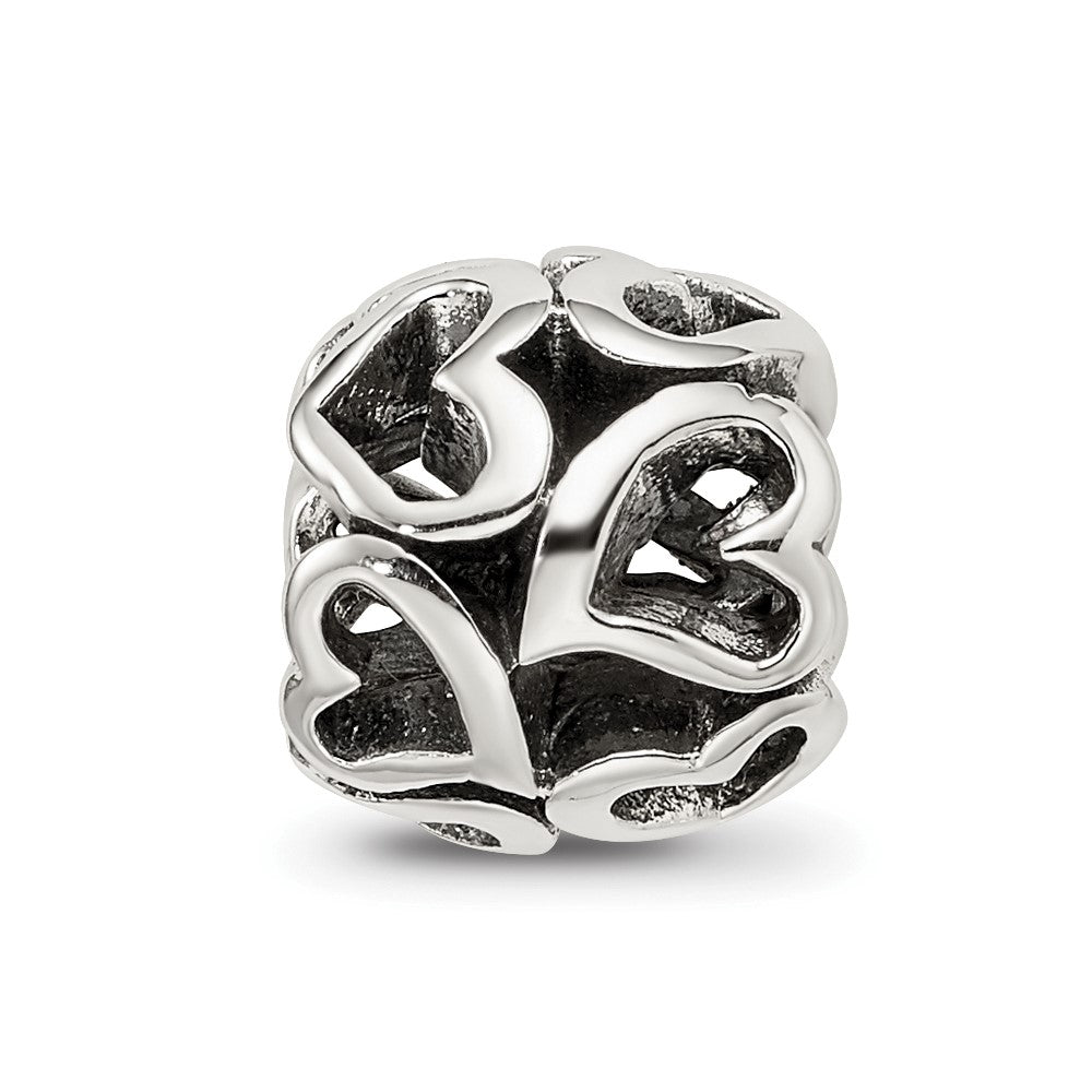 Sterling Silver Reflections Heart Bead