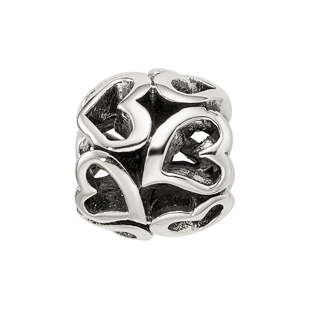 Sterling Silver Reflections Heart Bead