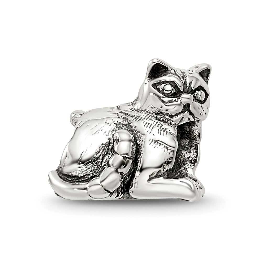 Sterling Silver Reflections Exotic Shorthair Cat Bead