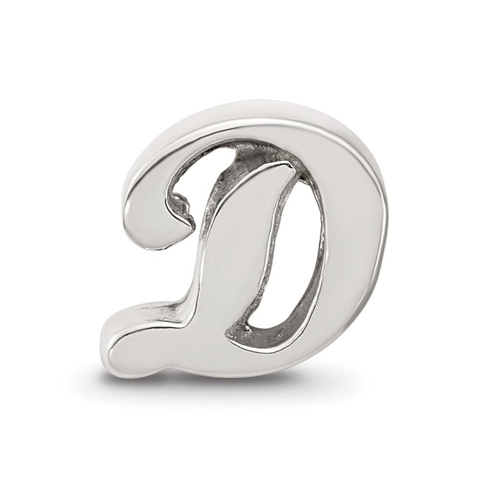 Sterling Silver Reflections Letter D Script Bead