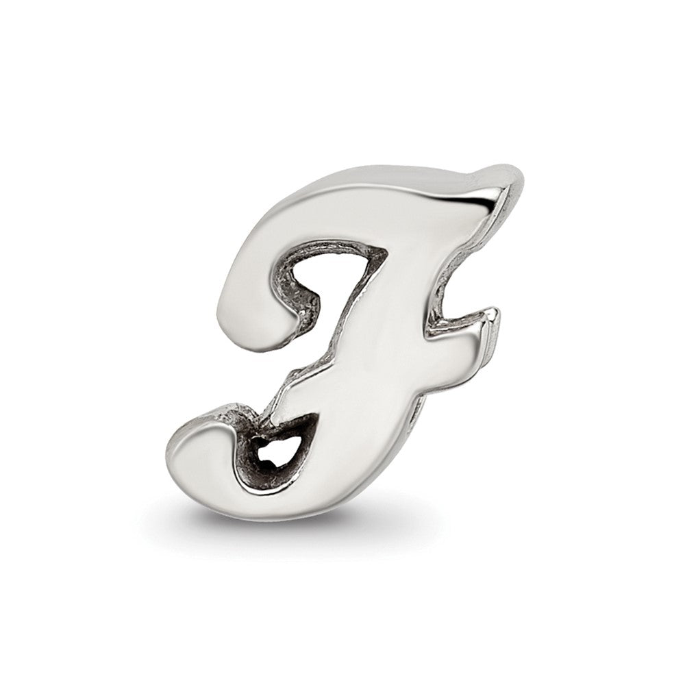 Sterling Silver Reflections Letter F Script Bead