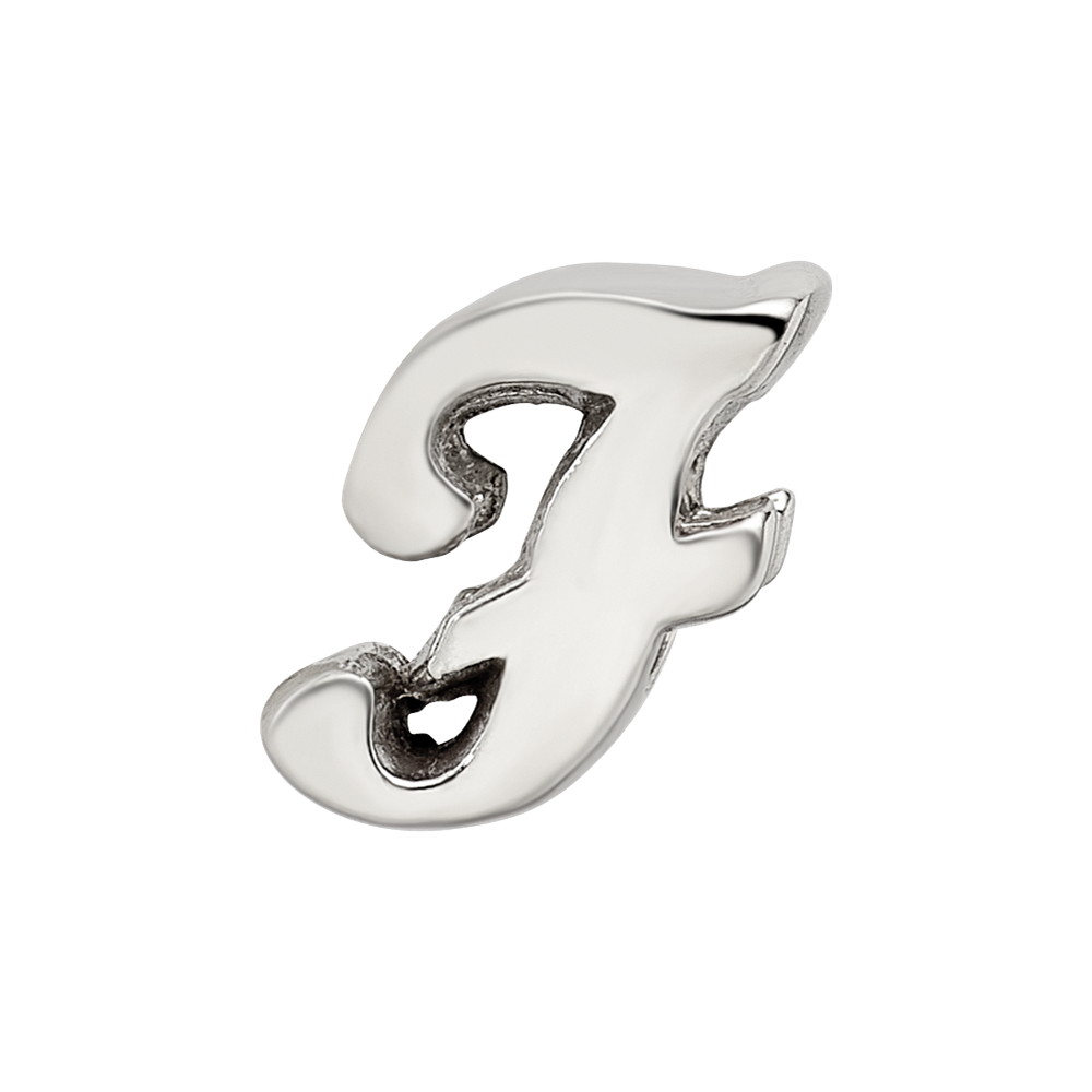 Sterling Silver Reflections Letter F Script Bead