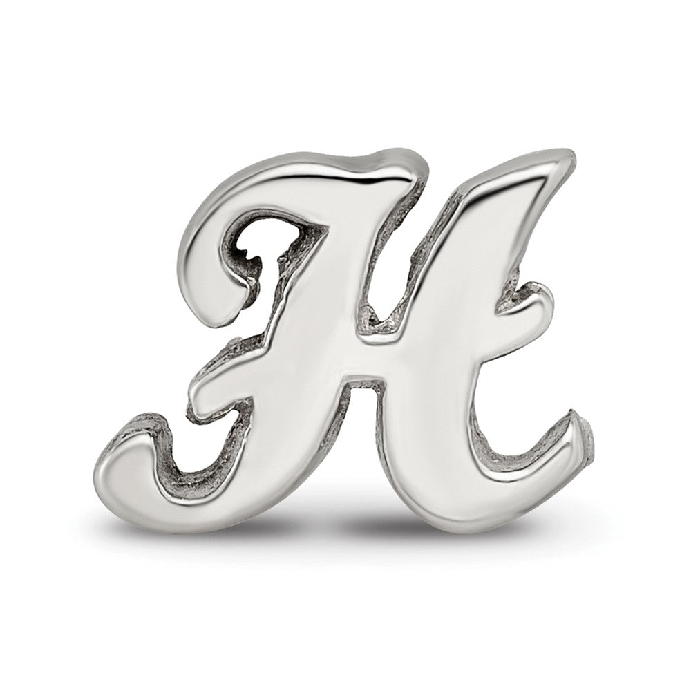 Sterling Silver Reflections Letter H Script Bead