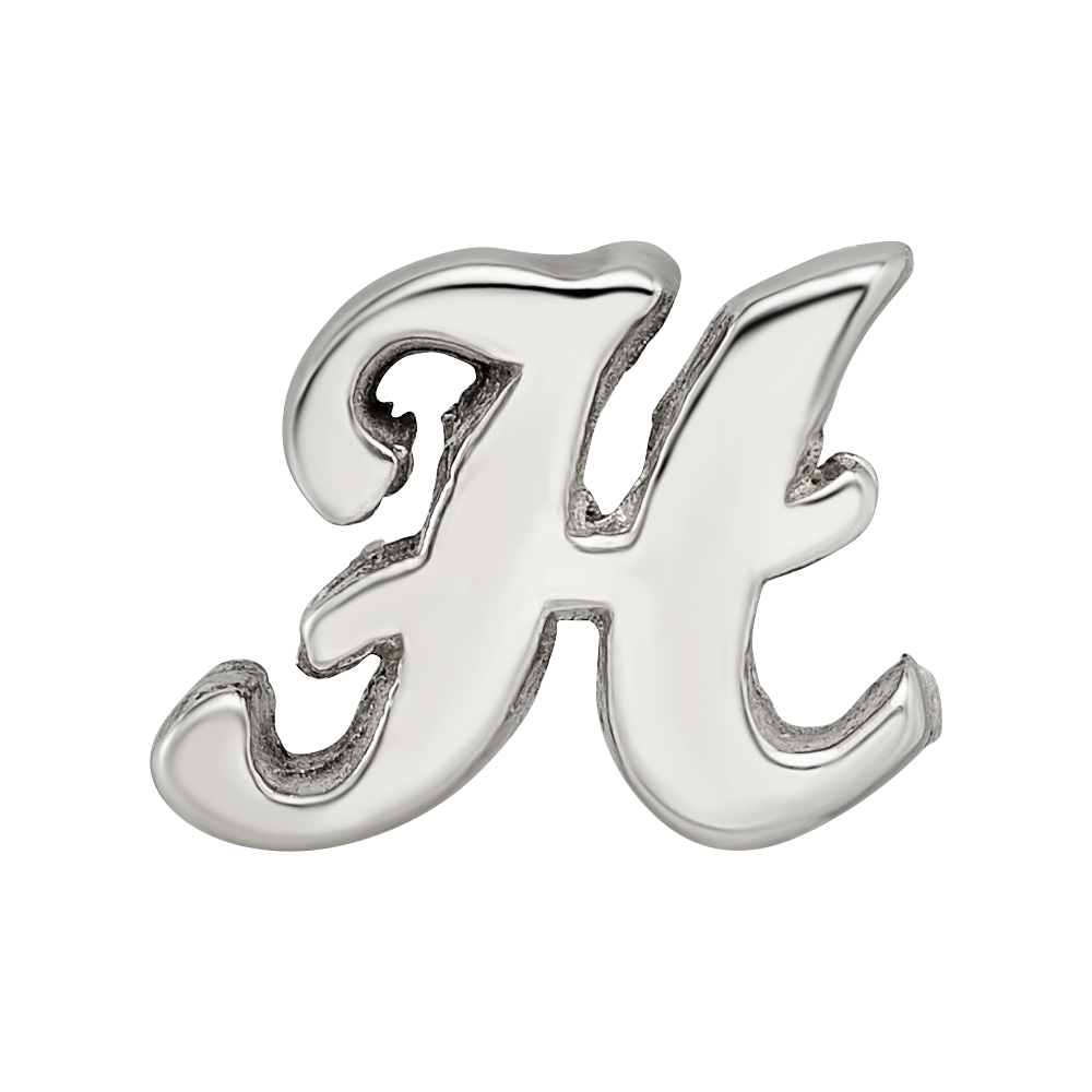 Sterling Silver Reflections Letter H Script Bead