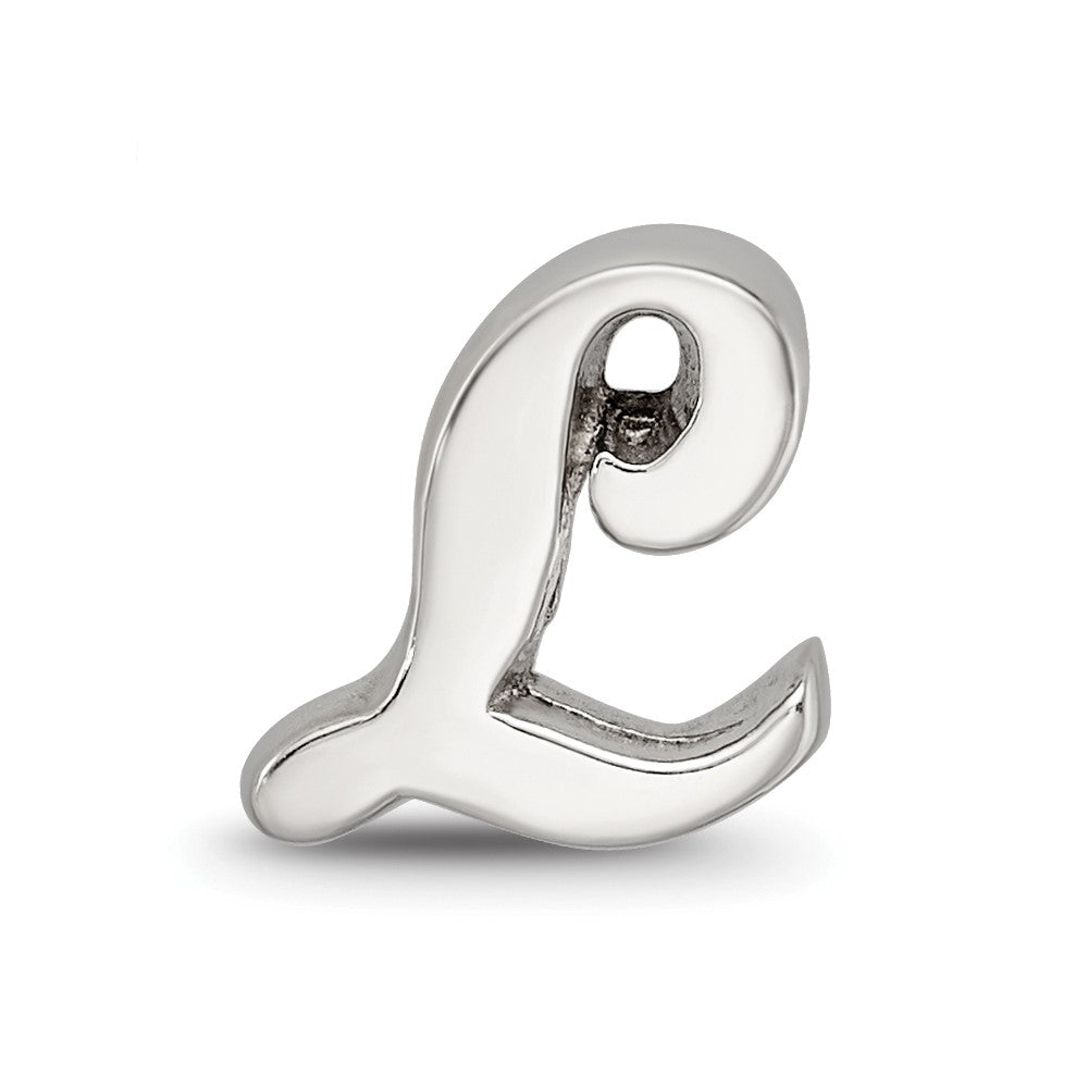 Sterling Silver Reflections Letter L Script Bead