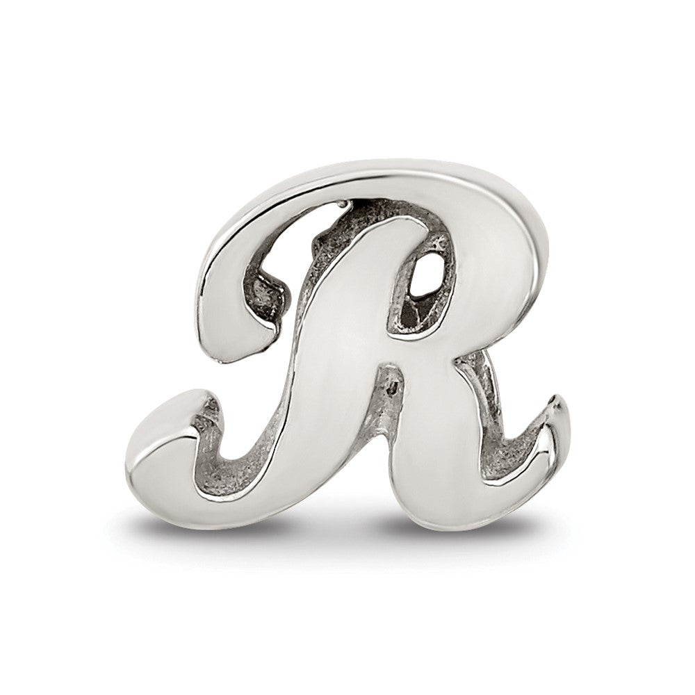 Sterling Silver Reflections Letter R Script Bead