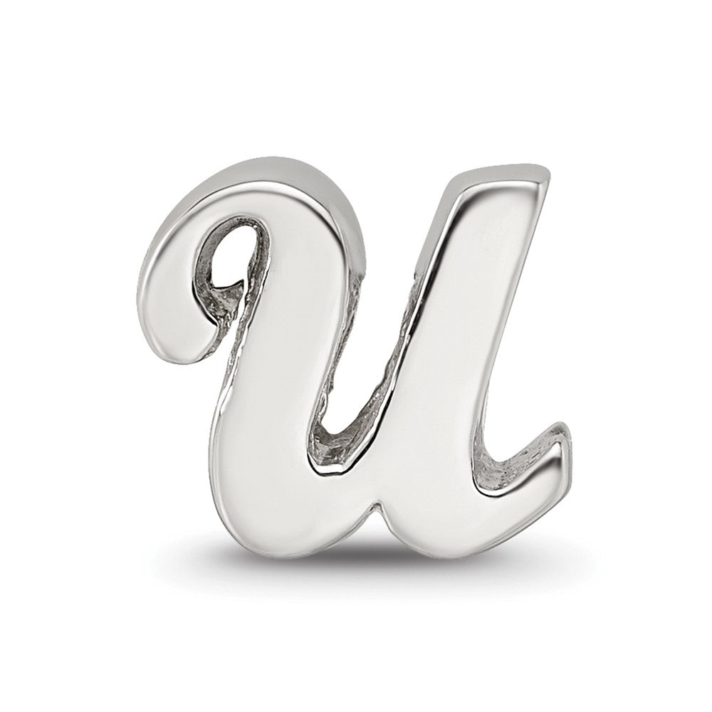 Sterling Silver Reflections Letter U Script Bead