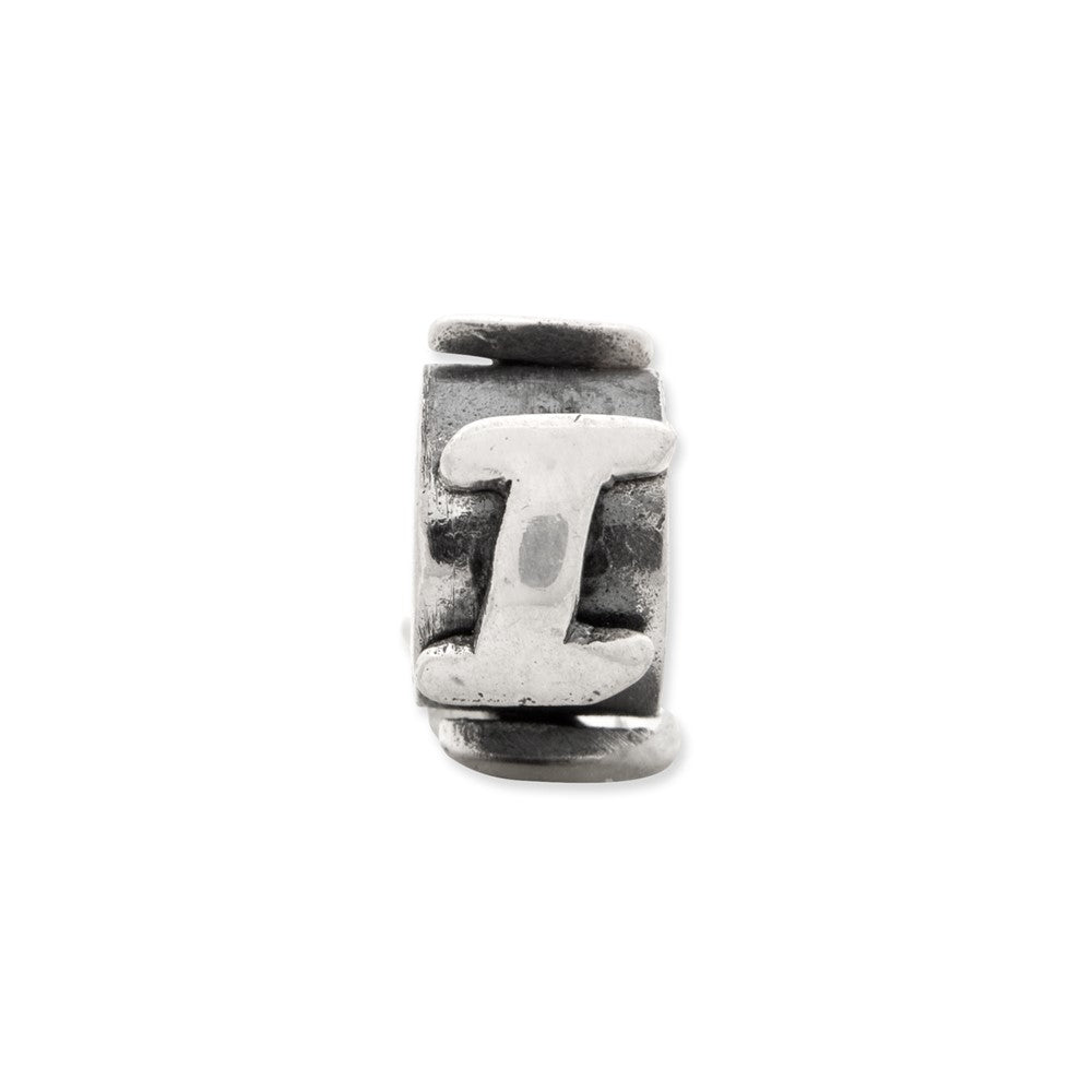 Sterling Silver Reflections Letter I Message Bead