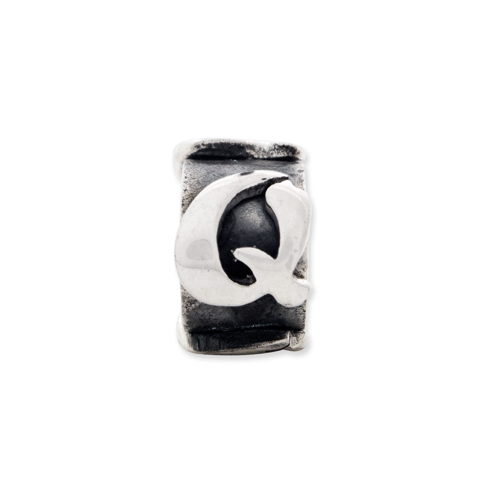 Sterling Silver Reflections Letter Q Message Bead