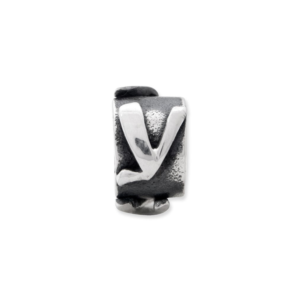 Sterling Silver Reflections Letter Y Message Bead