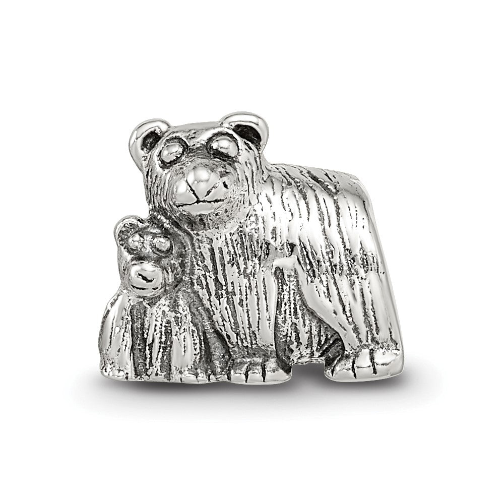 Sterling Silver Reflections Mama & Baby Bear Bead