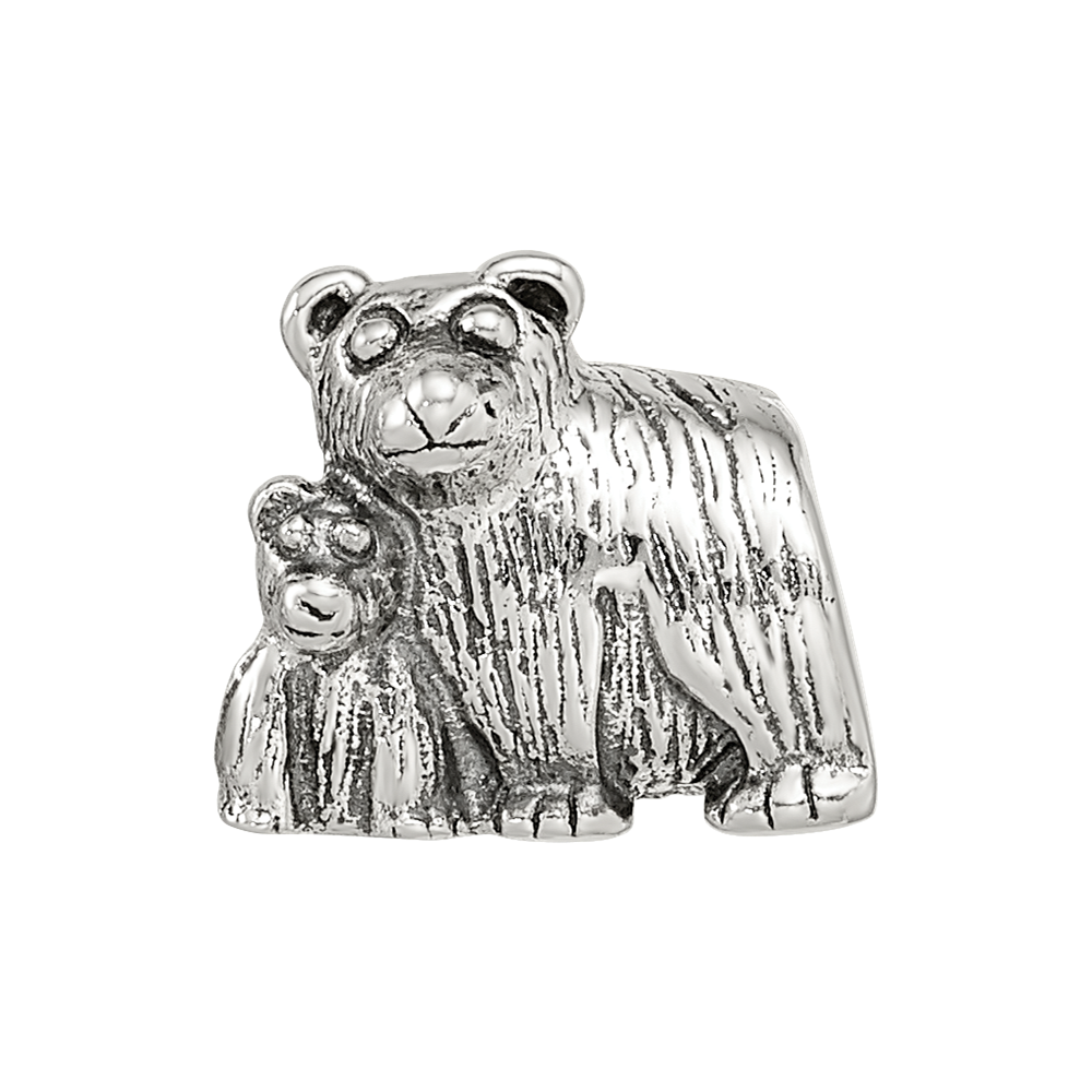 Sterling Silver Reflections Mama & Baby Bear Bead