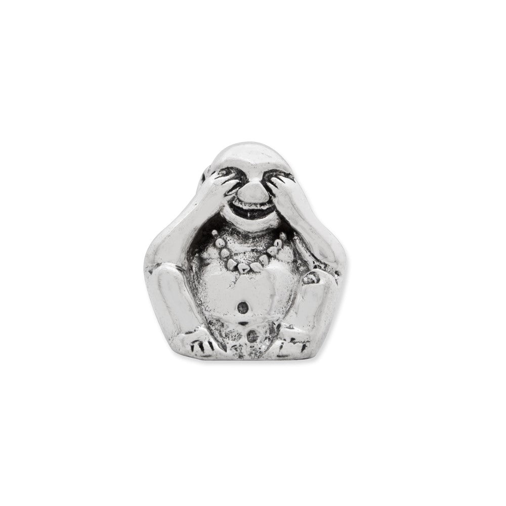 Sterling Silver Reflections See No Evil Buddha Bead