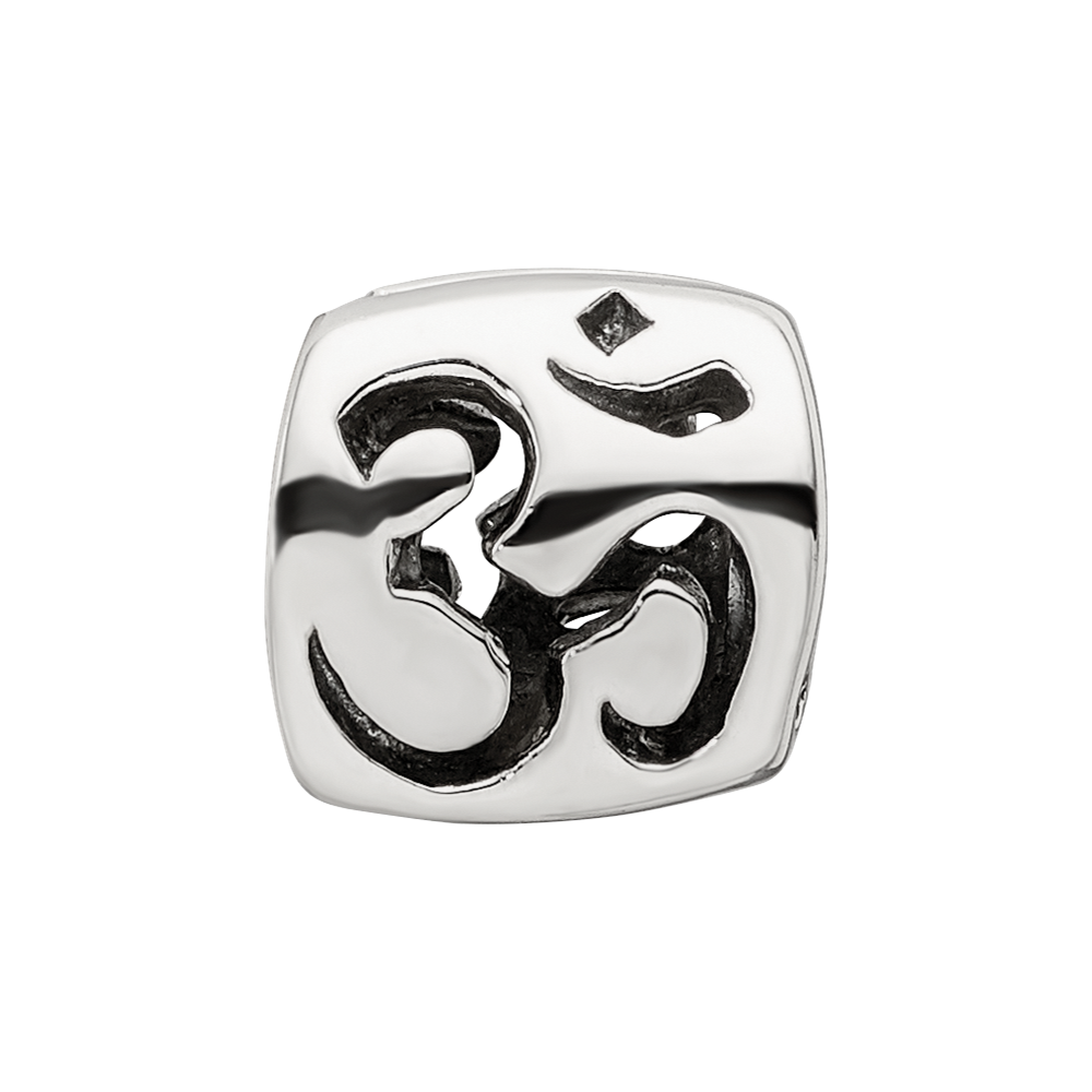 Sterling Silver Reflections Om Symbol Bead