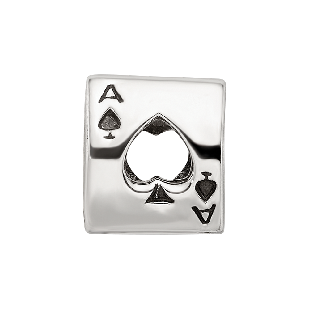 Sterling Silver Reflections Ace Card Bead