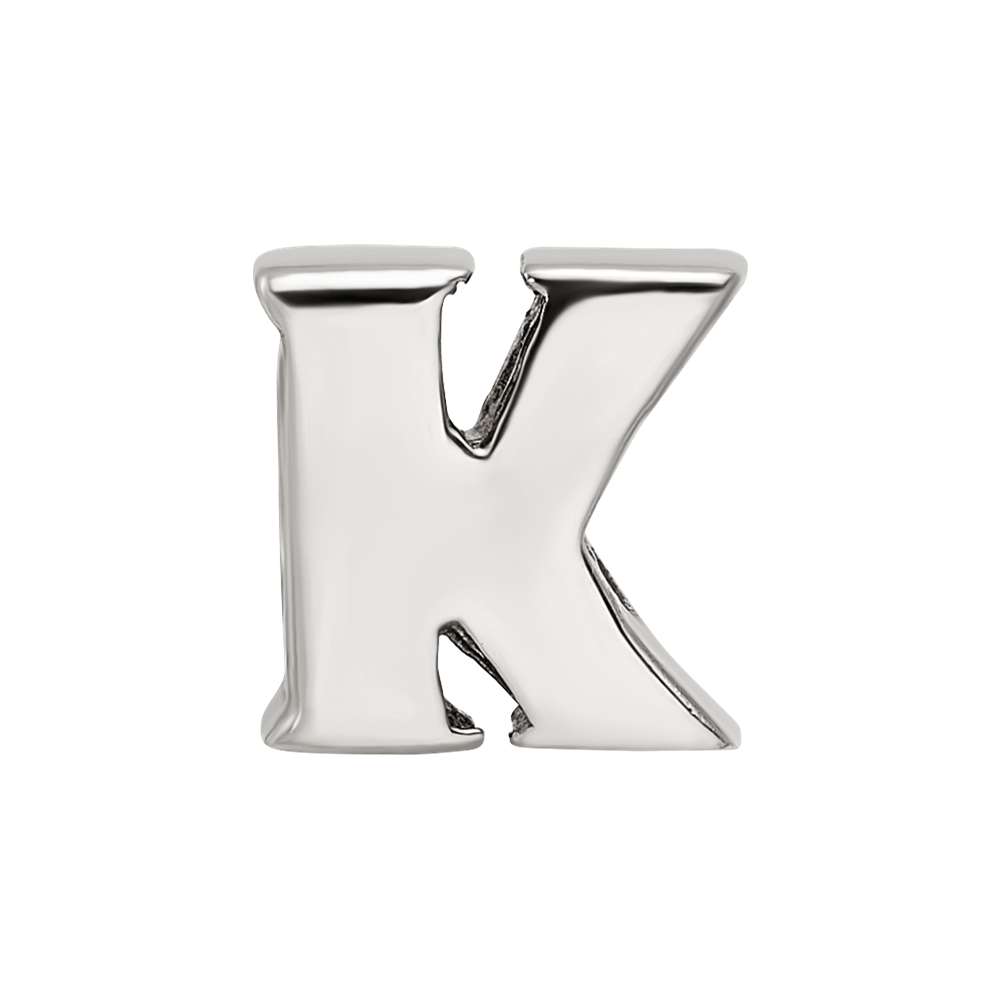 Sterling Silver Reflections Letter K Bead