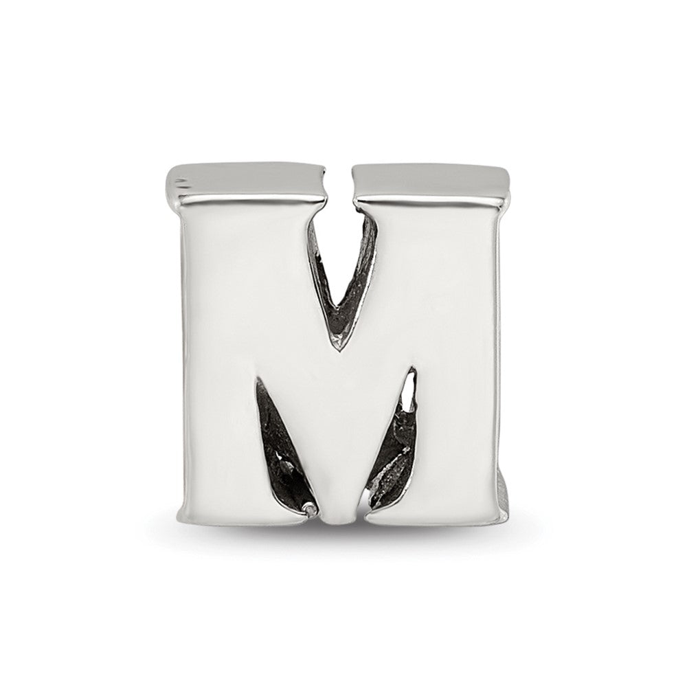 Sterling Silver Reflections Letter M Bead