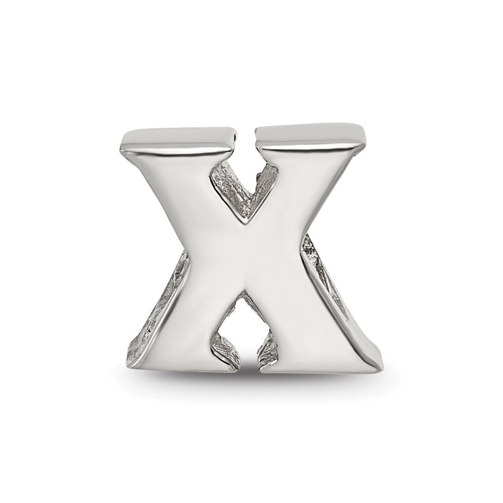 Sterling Silver Reflections Letter X Bead