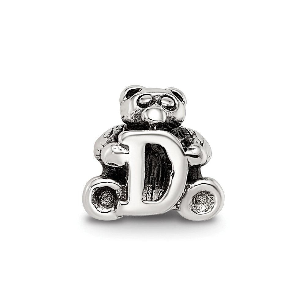 Sterling Silver Reflections Kids Letter D Bead