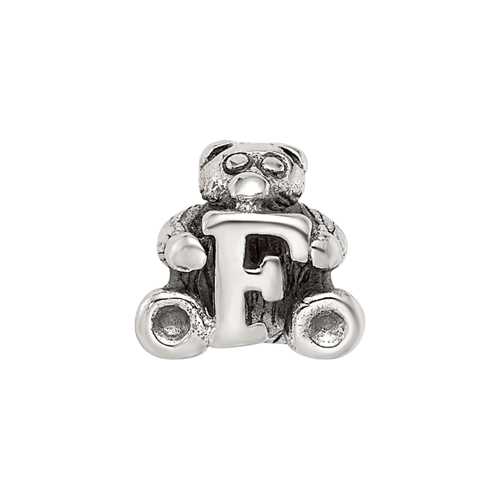 Sterling Silver Reflections Kids Letter F Bead