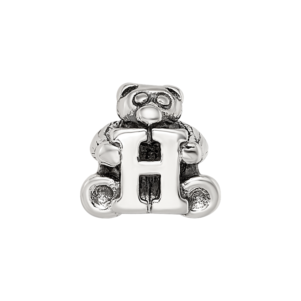 Sterling Silver Reflections Kids Letter H Bead