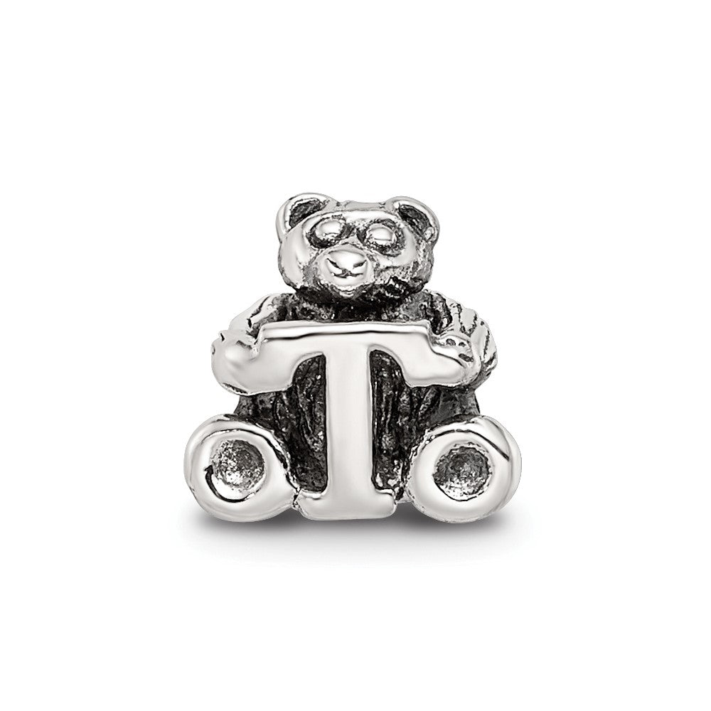 Sterling Silver Reflections Kids Letter T Bead