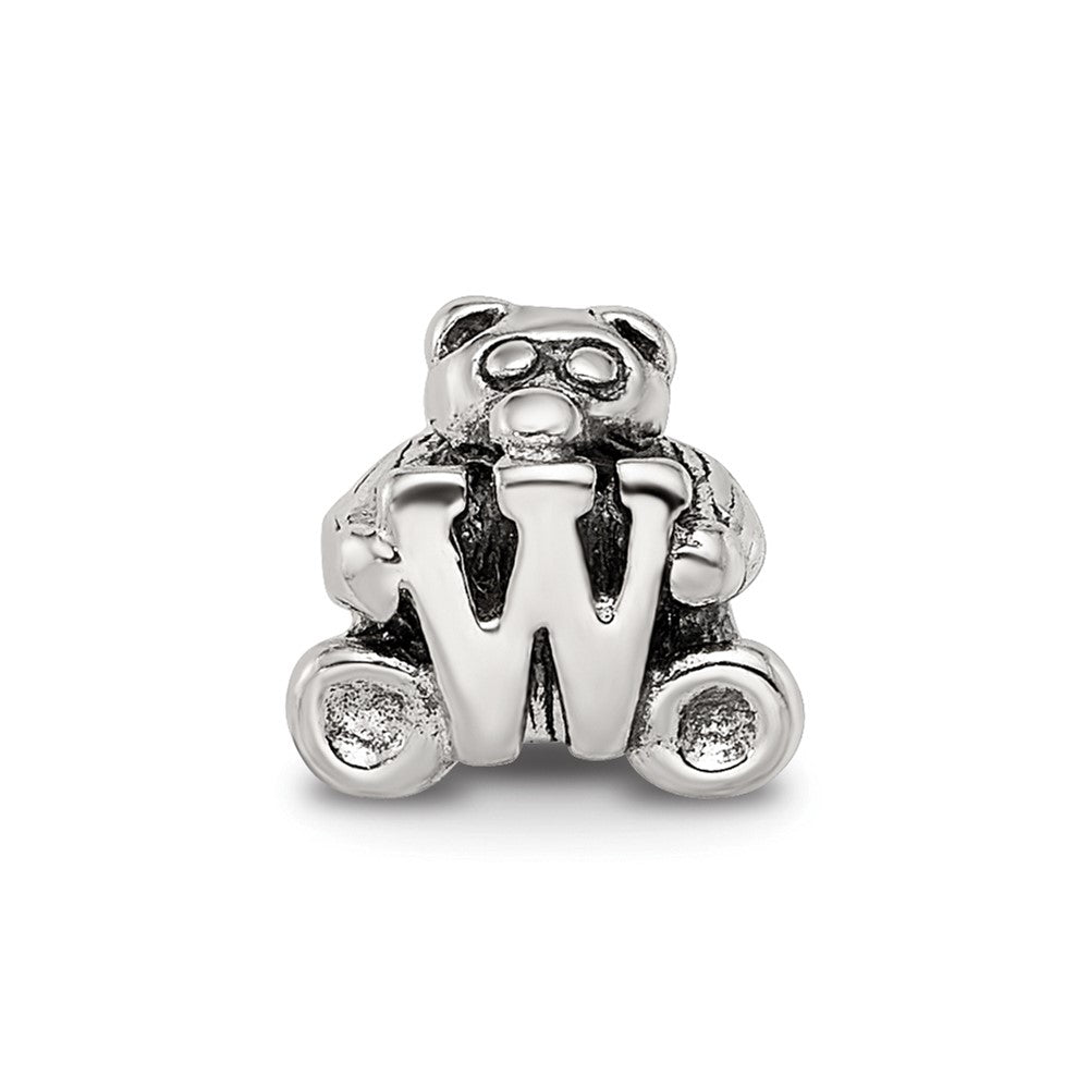 Sterling Silver Reflections Kids Letter W Bead