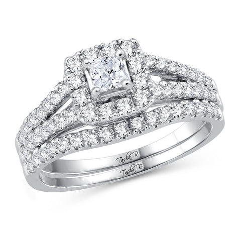 PLATINUM 1.00CT Diamond BRIDAL RING