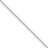 925 Sterling Silver 3mm Curb Chain 18 Inch