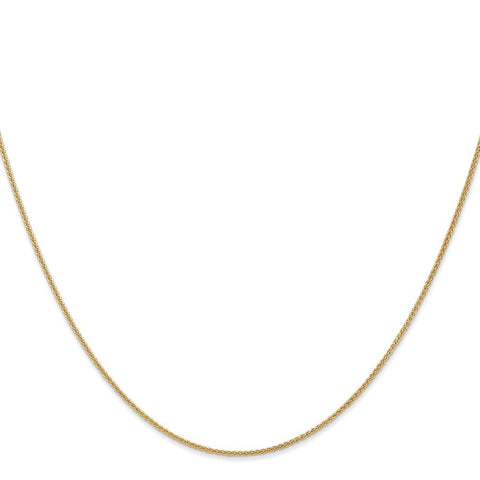 14K Yellow Gold 1.1mm Solid Polished Spiga Chain