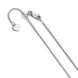 Sterling Silver 1.3 mm Adjustable Wheat Chain (Weight: 2.93 Grams, Length: 22 Inches)