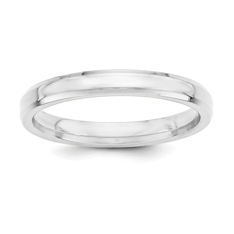 925 Sterling Silver 3mm Bevel Edge Size 5.5 Band Ring