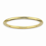 Sterling Silver Stackable Expressions Gold-plated Polished Ring Size 10
