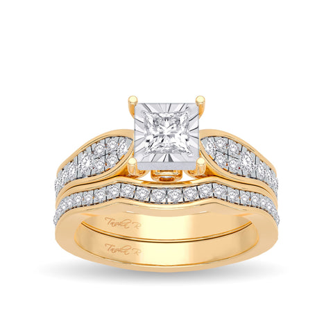 14K 0.90ct Diamond Bridal Ring