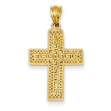 14k Greek Filigree Cross Pendant C1962 - shirin-diamonds
