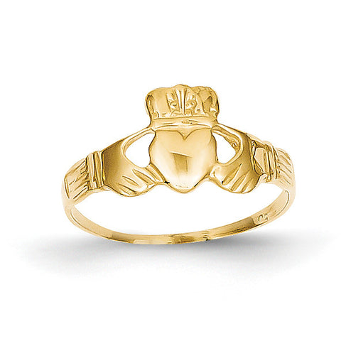 14k Ladies Claddagh Ring D3108 - shirin-diamonds