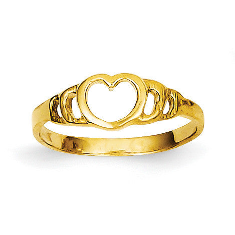 14k Heart Baby Ring D3123 - shirin-diamonds