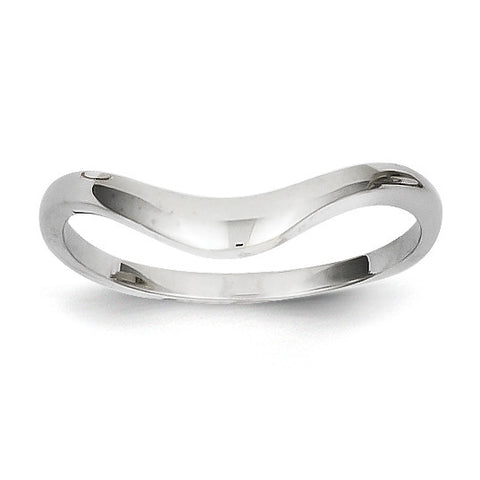 14k White Gold Swirl Ring D900 - shirin-diamonds