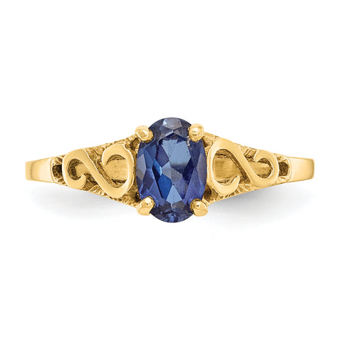 14k Madi K Synthetic Sapphire Spinel Ring GK283