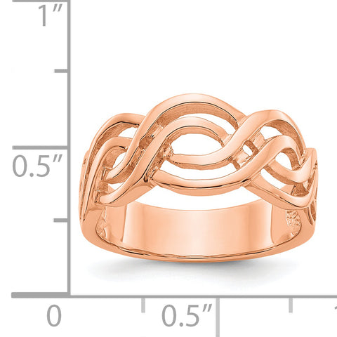 14k Rose Gold Infinity Ring K1468