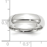 Platinum 6mm Comfort-Fit Wedding Band Size 5.5