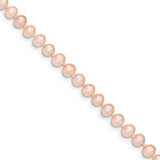 14k 5-6mm Pink FW Cultured Near Round Pearl Necklace PPN050 - shirin-diamonds